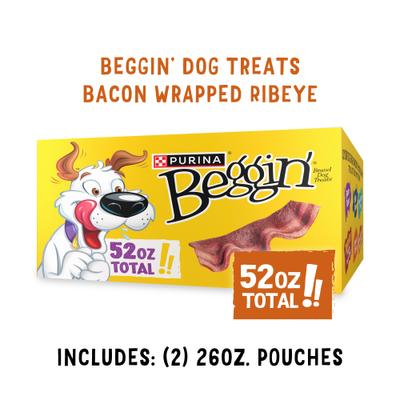 Show full view: Beggin' Bacon-Wrapped Ribeye Flavor Dog Treats, 26-oz bag, 2 count slide 3 of 9