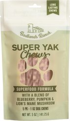 Badlands Ranch Superchew Superfoods Yak Himalayan Chews for Dogs, 5-oz, case of 5