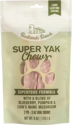 Badlands Ranch Superchew Superfoods Yak Himalayan Chews for Dogs, 6-oz, case of 2