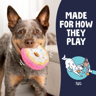 Show full view: GoDog Tough N Texture Donut Dog Toy, Pink slide 6 of 7