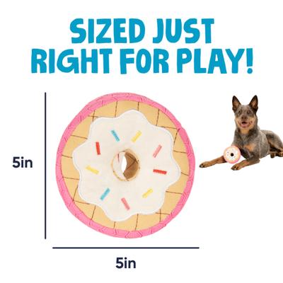 Show full view: GoDog Tough N Texture Donut Dog Toy, Pink slide 3 of 7
