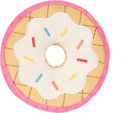 GoDog Tough N Texture Donut Dog Toy, Pink