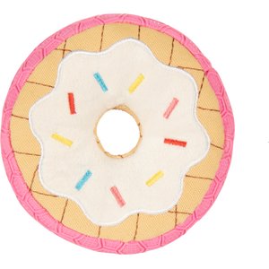 GoDog Tough N Texture Donut Dog Toy, Pink