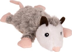GoDog Flatz Opossum Squeaky Plush Dog Toy, Gray, Large slide 1 of 7