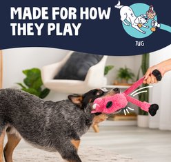 GoDog Checkers Skinny Pig Squeaker Dog Toy, Pink, Small slide 2 of 6