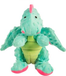 GoDog Dragons Chew Guard Squeaky Plush Dog Toy, Seaform, Large