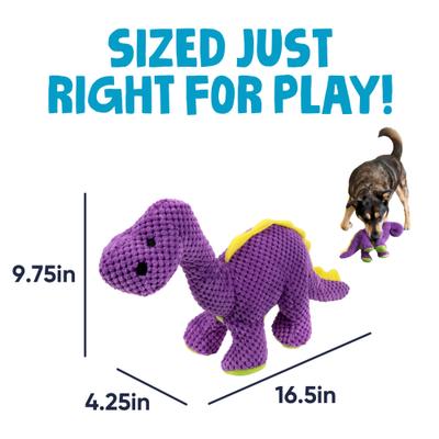 Show full view: GoDog Dinos Chew Guard Bruto Squeaky Plush Dog Toy, Large slide 3 of 10