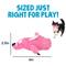 Show in main carousel: GoDog Just for Me Chew Guard Flying Pig Squeaky Plush Dog Toy, Light Pink, Tiny slide 4 of 11
