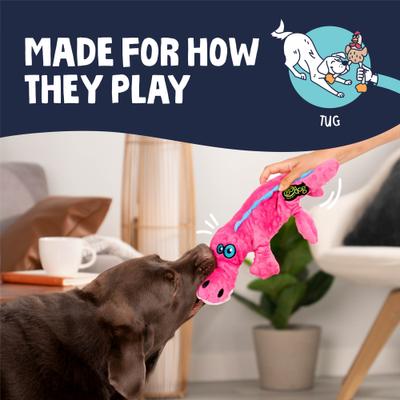 Show full view: GoDog Gators Chew Guard Dog Toy, Pink, Large slide 6 of 11