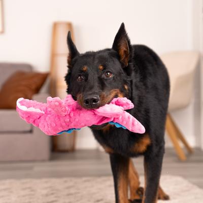 Show full view: GoDog Gators Chew Guard Dog Toy, Pink, Large slide 7 of 11