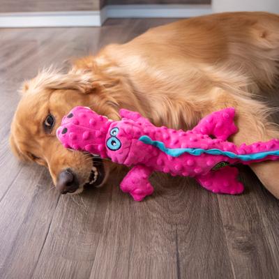 Show full view: GoDog Gators Chew Guard Dog Toy, Pink, Large slide 8 of 11