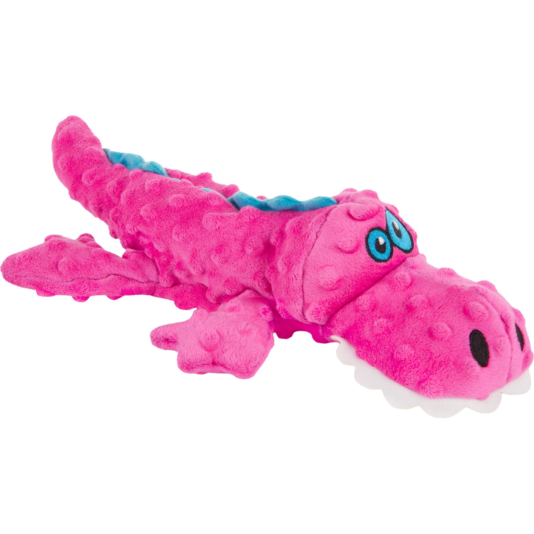 GoDog Gators Chew Guard Dog Toy, Pink, Large