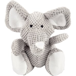 GoDog Checkers Chew Guard Elephant Squeaky Plush Dog Toy