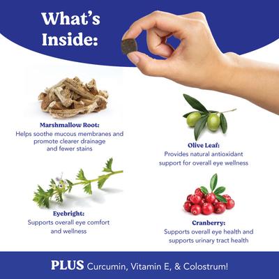 Show full view: Angels' Eyes Natural Chicken Flavored Soft Chew Tear Stain Supplement for Dogs & Cats, 120 count slide 4 of 11