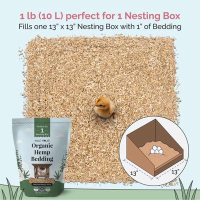 Show full view: Mile Four Organic Coop & Nesting Box Hemp Chicken Bedding, 1-lb bag slide 4 of 9