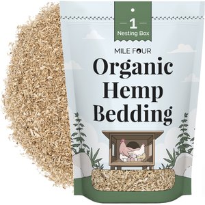 Mile Four Organic Coop & Nesting Box Hemp Chicken Bedding, 1-lb bag
