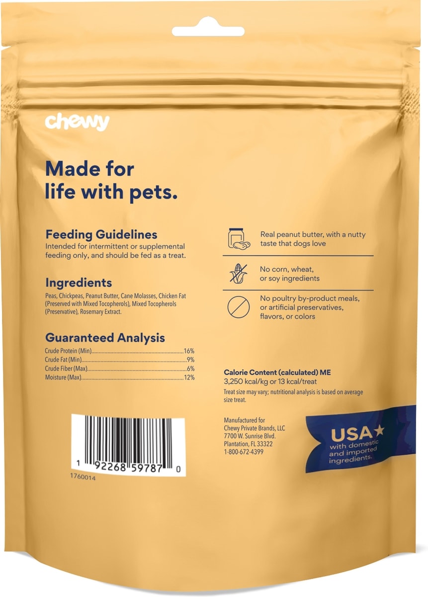 Chewe CHEWY MADE Oven Baked with Peanut Butter Grain-Free Crunchy Biscuit Dog ...