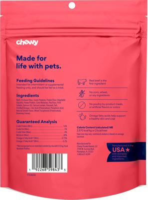 Show full view: Chewy Made Beef Recipe Grain-Free Soft & Chewy Training Bits Dog Treats (FORMERLY AMERICAN JOURNEY), 16-oz bag slide 3 of 9