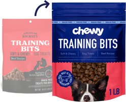 Chewy Made Beef Recipe Grain-Free Soft & Chewy Made Training Bits Dog Treats (FORMERLY AMERICAN JOURNEY), 16-oz bag