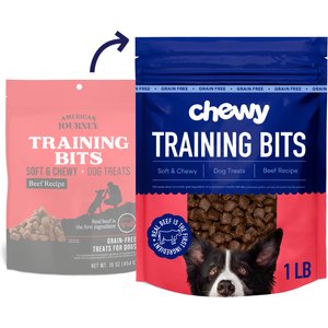 Chewy Made Beef Recipe Grain-Free Soft & Chewy Training Bits Dog Treats (FORMERLY AMERICAN JOURNEY), 16-oz bag