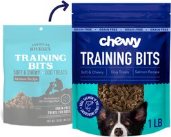 Chewy Made Salmon Recipe Grain-Free Soft & Chewy Training Bits Dog Treats (FORMERLY AMERICAN JOURNEY), 16-oz bag