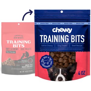 Chewy Made Beef Recipe Grain-Free Soft & Chewy Made Training Bits Dog Treats (FORMERLY AMERICAN JOURNEY), 4-oz bag