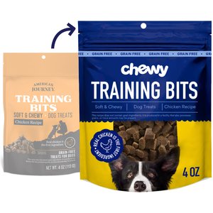 Chewy Made Chicken Recipe Grain-Free Soft & Chewy Training Bits Dog Treats (FORMERLY AMERICAN JOURNEY), 4-oz bag