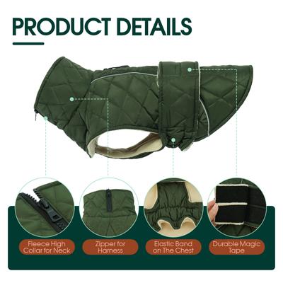 Show full view: Kuoser Dog Coat, Green, Medium slide 5 of 9