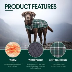 Kuoser Weatherproof Dog Coat, Green, Small slide 2 of 7