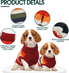 Kuoser Dog Sweater, Red, XXX-Large slide 2 of 7