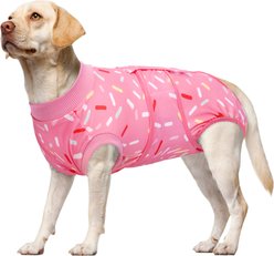 Kuoser Dog Recovery Suit, Pink, Medium