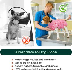 Kuoser Dog Recovery Suit, Pink, X-Small slide 2 of 8