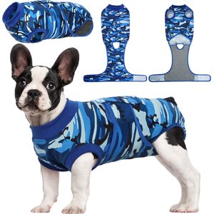 Kuoser Dog Recovery Suit, Blue, Medium