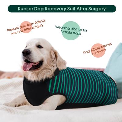 Show full view: Kuoser Hind Leg Sleeve Dog Recovery Suit, Green, Large slide 6 of 11