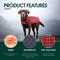 Show in main carousel: Kuoser Weatherproof Dog Coat, Red, X-Small slide 3 of 8