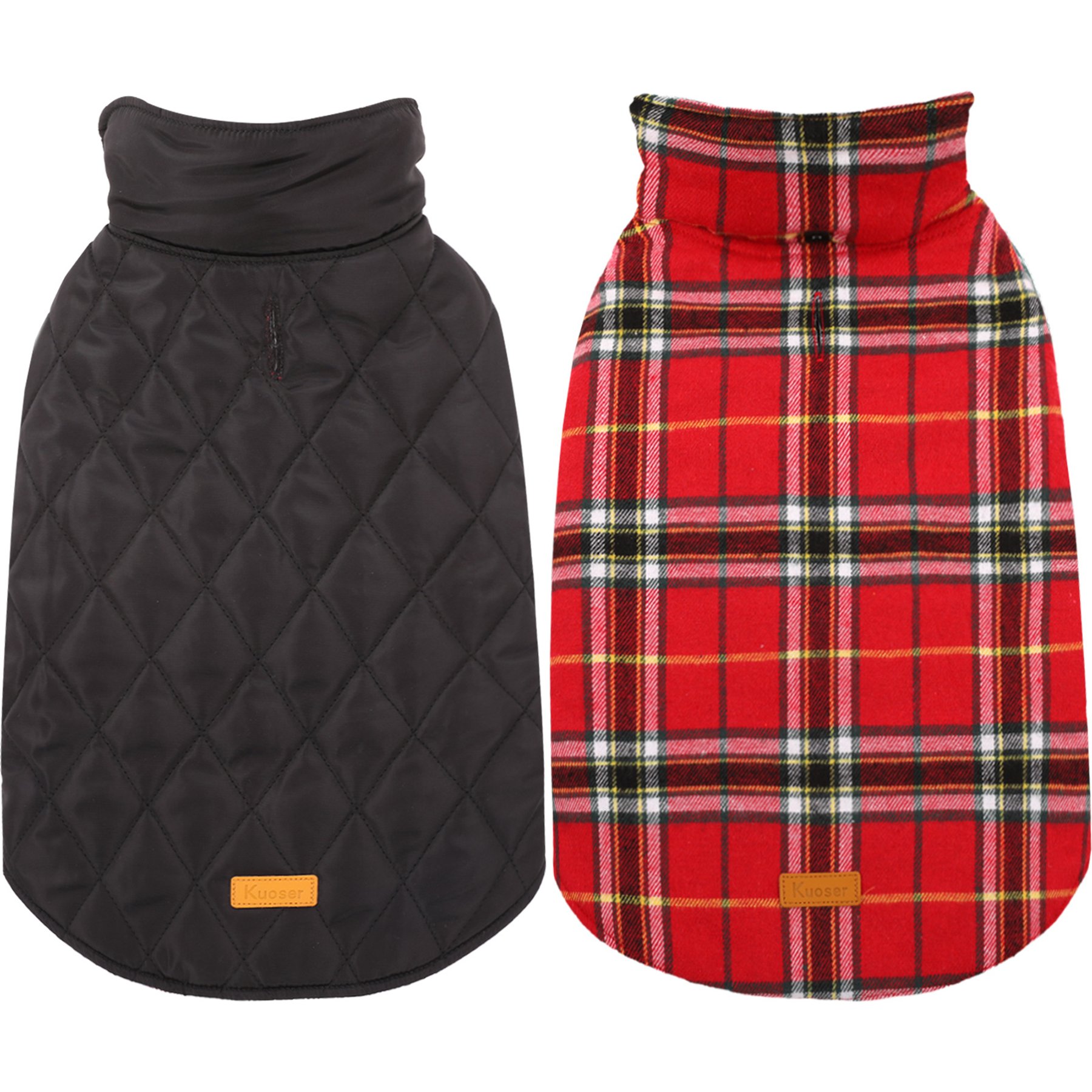 Kuoser Weatherproof Dog Coat, Red, X-Small