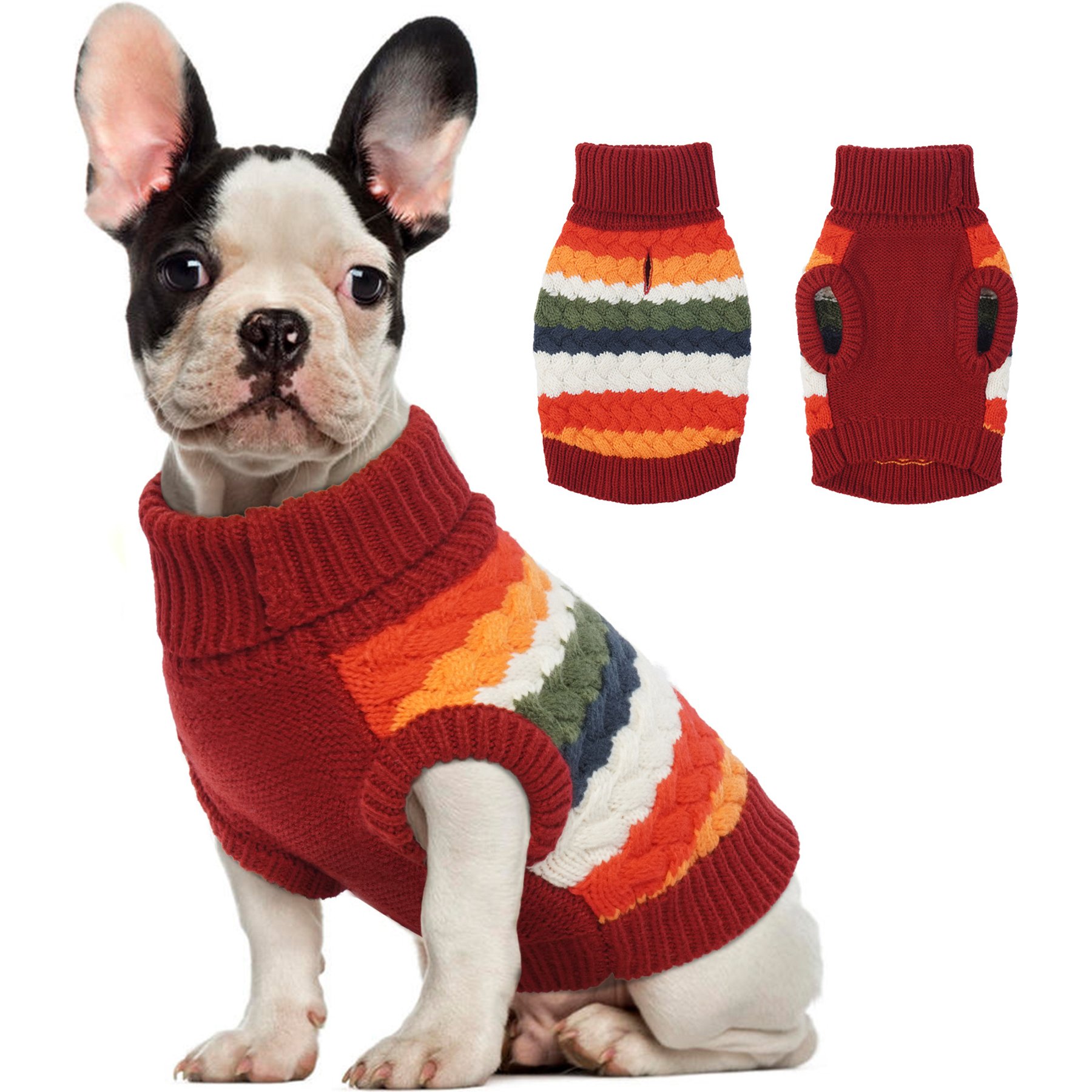 Kuoser Dog Sweater, Red, Medium