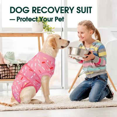 Show full view: Kuoser Dog Recovery Suit, Pink, Medium slide 7 of 10