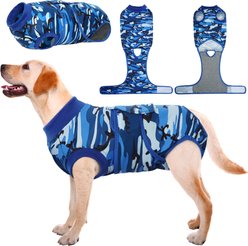 Kuoser Dog Recovery Suit, Blue, Large