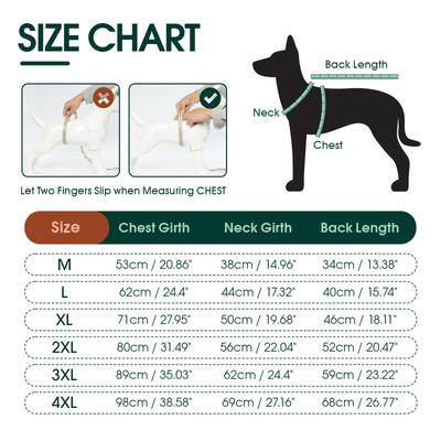 Show full view: Kuoser Hind Leg Sleeve Dog Recovery Suit, Green, Large slide 2 of 11