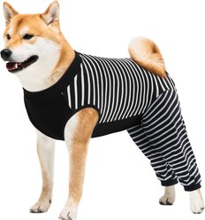Kuoser Hind Leg Sleeve Dog Recovery Suit, Black, Large