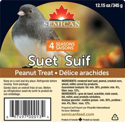 Semican Peanut Suet Wild Bird Treat, 12.15-oz cake