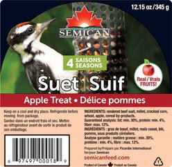 Semican Apple Suet Wild Bird Treat, 12.15-oz cake