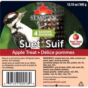 Semican Apple Suet Wild Bird Treat, 12.15-oz cake