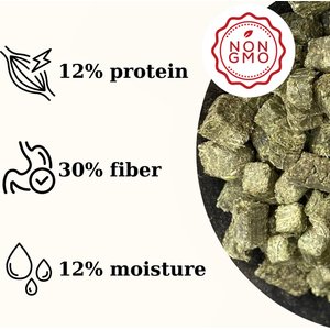 Semican Non-GMO Mini Size Timothy/Alfalfa Cubes Horse Feed, 50-lb bag