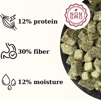 Show full view: Semican Non-GMO Mini Size Timothy/Alfalfa Cubes Horse Feed, 50-lb bag slide 2 of 6