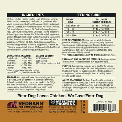 Show full view: Redbarn Naturals Grain-Free Chicken Recipe Dog Food Roll, 48-oz roll slide 7 of 9