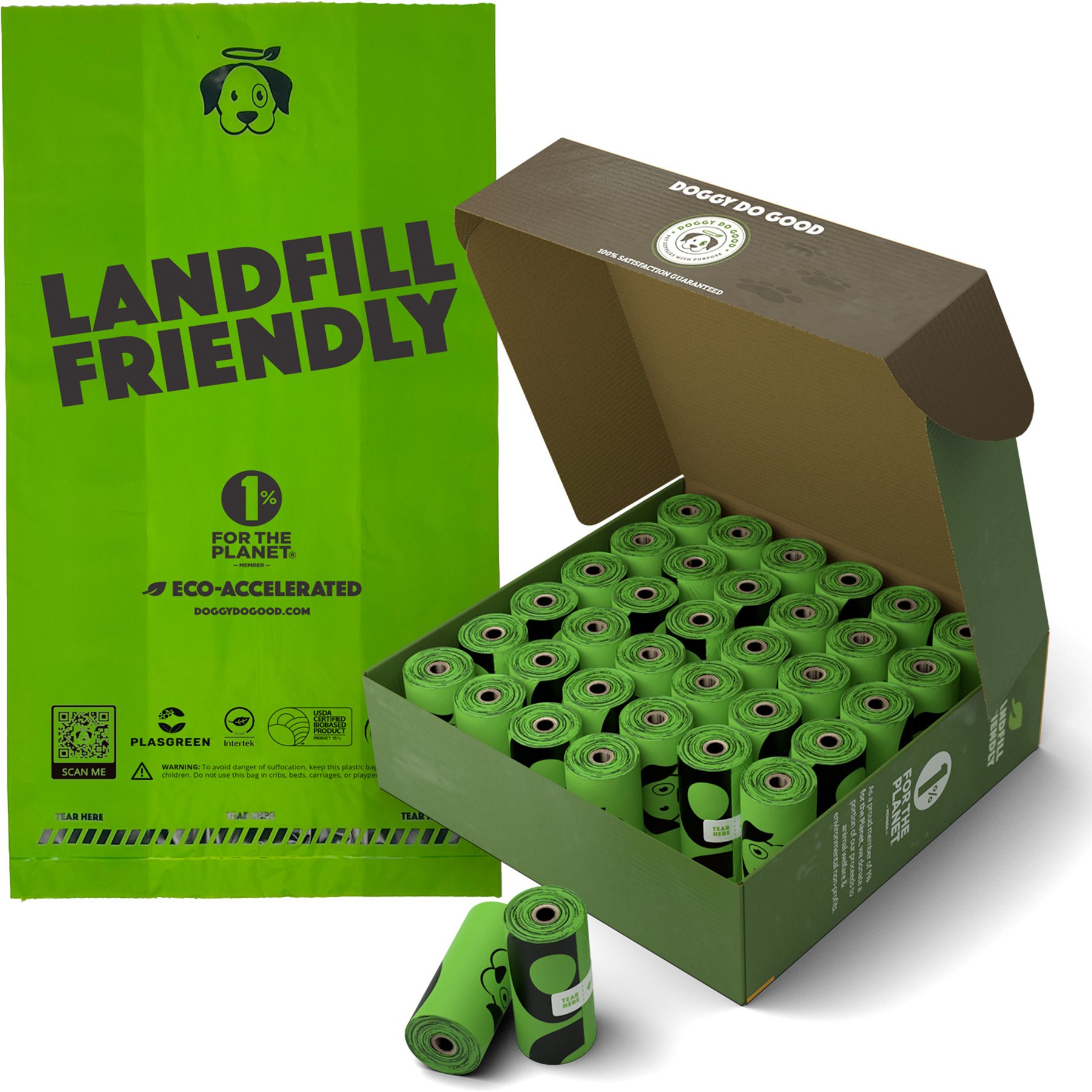 Doggy Do Good Landfill-Friendly Premium Dog & Cat Waste Bags, 360 count
