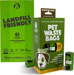 Doggy Do Good Landfill-Friendly Premium Dog & Cat Waste Bags, 180 count