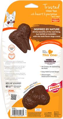 Show full view: Nylabone Power Elk Bone Alternative Venison Tenderloin Tough Dog Chew Toy, Brown, X-Large/Souper slide 3 of 10